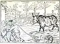 Anarchist cartoon by Pol Cizac, "Le populo trimballe le Bœuf gras... Il bouffe la Vache enragée", 1894.