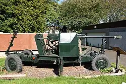 RAF Regiment Bofors 40 mm L70 preserved at the Military Museum Scotland