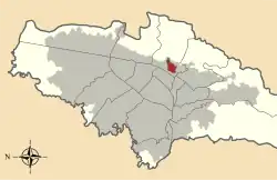 Location of the locality in the city of Bogotá