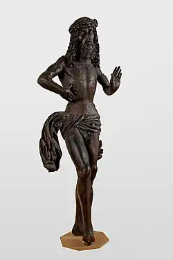 16th century sculpture of suffering Christ&nbsp;[cs], Cheb, Czechia.
