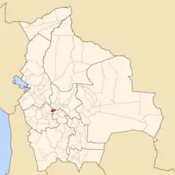 Location of Bolívar Province within Bolivia