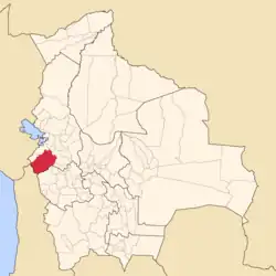 A map of Bolivia