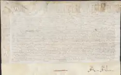 1586 papal bull of Pope Sixtus V establishing the Diocese of Montalto in the Marche.