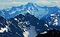 Hock (front) and Bonanza Peak (back) seen from Wallaby Peak