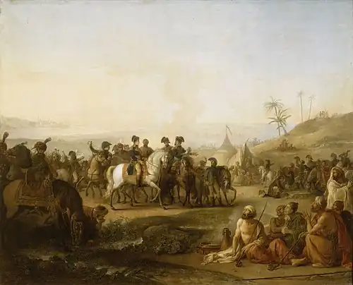 Bonapare Visiting the Fountains of Moses in 1798 by Jean-Simon Berthélemy
