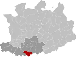 Location of Bonheiden in the province of Antwerp