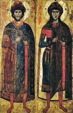 Holy passion-bearers Boris and Gleb (in holy baptism Romanus and David).