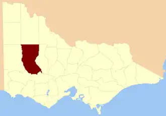Location in Victoria