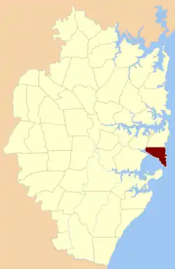 Location of the parish within Cumberland
