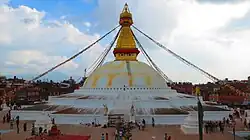 Wide view of Boudha Stupa