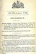 Boulton aileron patent, p.&nbsp;1