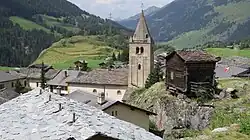 Bourg-Saint-Pierre with the church of St-Pierre