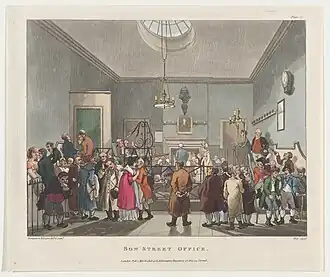 Bow Street Magistrate's Courtroom at 4 Bow Street, in London.