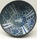 Bowl with deer in a garden