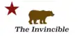 The Bear Flag according to Bradshaw's account (the biggest Bear Flag made during the revolt, measuring ca 6 feet (1.8&nbsp;m) wide and 13 feet (4&nbsp;m) long)[48]