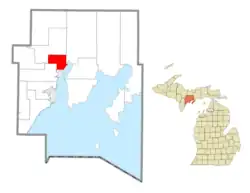 Location within Delta County