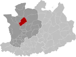 Location of Brasschaat in the province of Antwerp