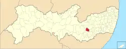 Location of Capoeiras in Pernambuco