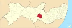 Location of Ibimirim in Pernambuco