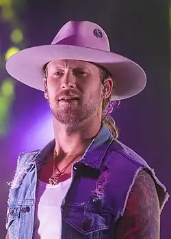 Brian Kelley during 2018 USO concert