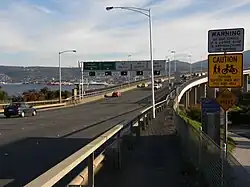 Entering the bridge from the eastern shore