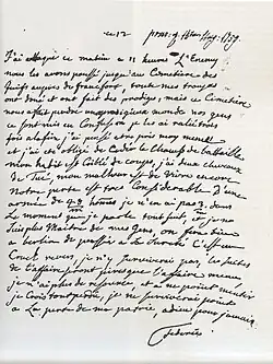 Frederick wrote a letter to his former tutor about the battle