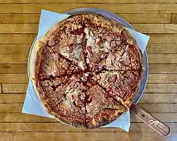 Brier Hill-style pizza