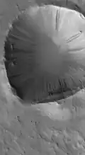 Crater in Arabia Terra, 13°&nbsp;N