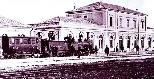 The station in 1870.
