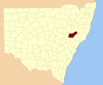 Location in New South Wales