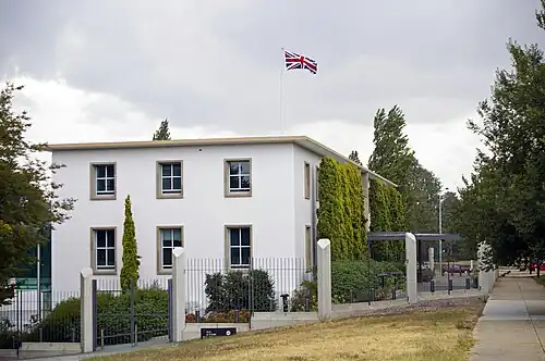 The British High Commission building on Commonwealth Avenue