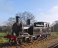 The railway's flagship locomotive, British Railways 0-4-4T W24 'Calbourne' at Wootton