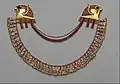 Broad Collar, 1479–1425 B.C; gold, carnelian, obsidian, glass; Metropolitan Museum of Art