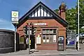 The station frontage.