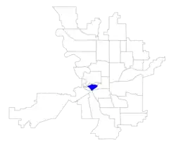 Location within the city of Spokane