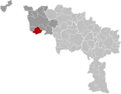 Location of Brunehaut in Hainaut