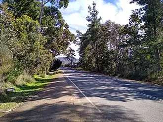 Bruny Island Main Road in Great Bay, Tasmania