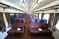 Interior of an unrefurbished economy-class carriage, 2008