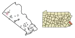 Location in Bucks County, Pennsylvania