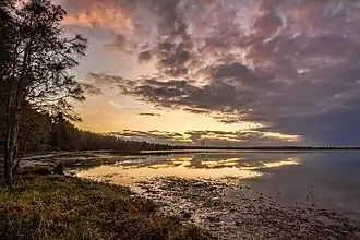 Sunrise over Budgewoi Lake from Charmhaven Reserve