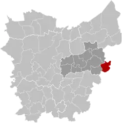 Location of Buggenhout in East Flanders