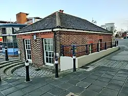 Wharf Foreman's office (late 19th century) next to Vernon creek