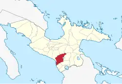 Map of Camarines Sur with Bula highlighted