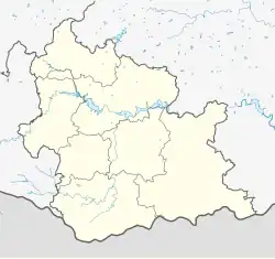 Map showing the location of Utroba Cave