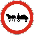 В10 No horse-drawn vehicles