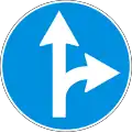 Г4 Turn right or go straight ahead