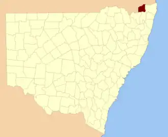 Location in New South Wales