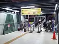 Fare gates at the entrance, 2023