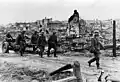 Crew towing a gun during the Battle of Stalingrad