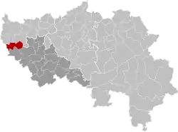 Location of Burdinne in the province of Liège